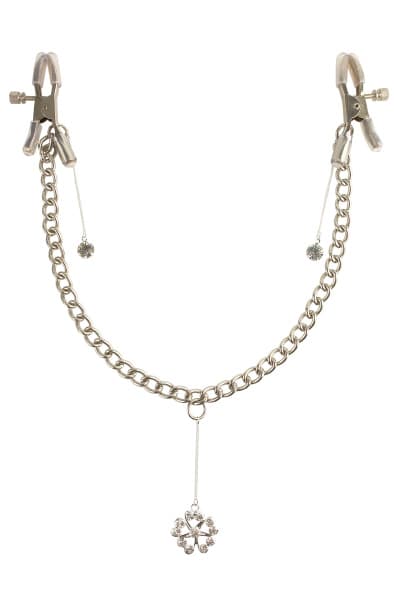 Pipedream Crystal Nipple Clamps Bröstklämmor med kedja