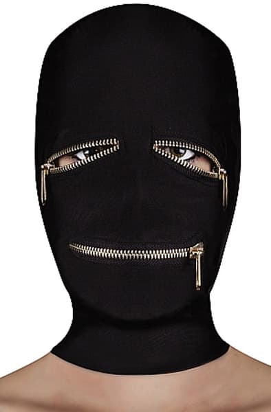 Extreme Zipper Mask With Eye & Mouth Zipper BDSM mask