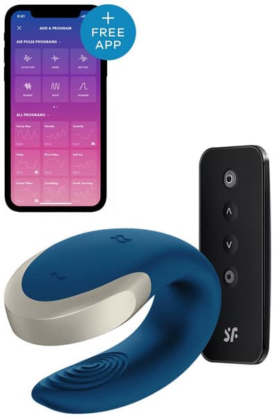 Satisfyer Double Love Blue Appstyrd parvibrator