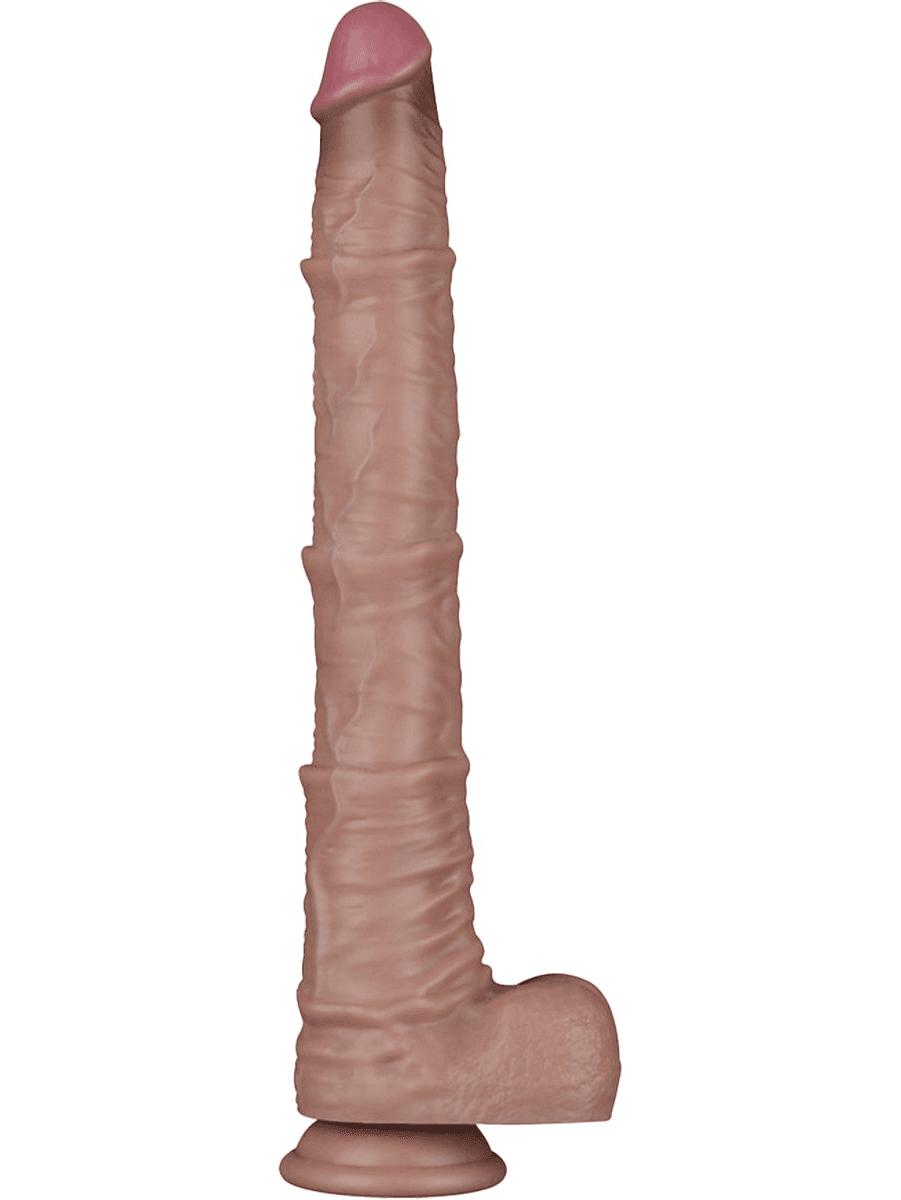 LoveToy: Dual-Layered Bendable Silicone XXL Cock, 40.5 cm