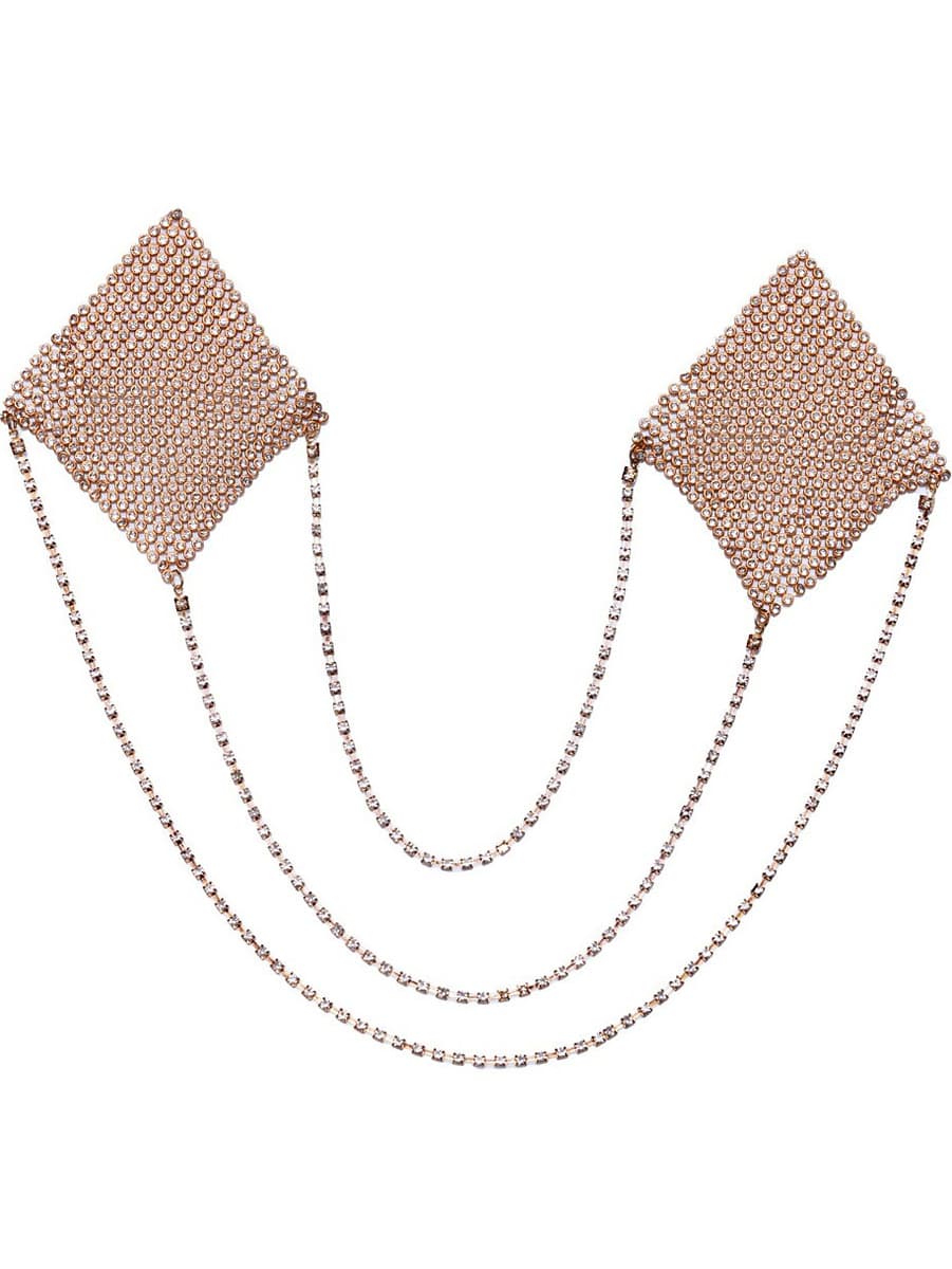 Cottelli Accessories: Nipple Stickers Square, guld