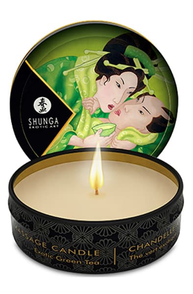 Shunga Erotic Art Massage Candle Exotic Green Tea 30ml Massageljus
