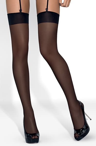 Obsessive S800 Stockings Black S/M Stay-ups