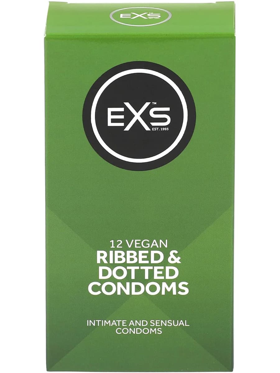 EXS Ribbed & Dotted: Kondomer, 12-pack