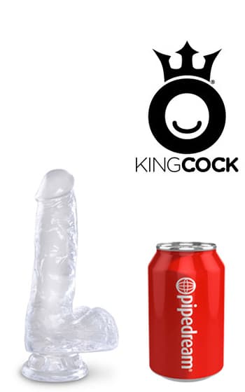 King Cock Clear 17 cm Rosa