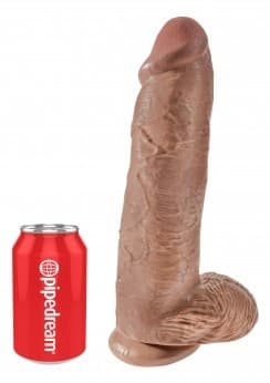 KING COCK 12 INCH W/ BALLS CARAMEL - 30,5 CM