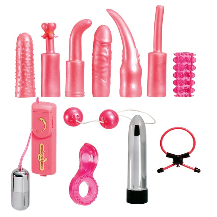 DIRTY DOZEN SEX TOY KIT PINK - 12 delar